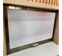 Persianas para armarios Puerta retráctil con Ventana para Cocina con manija, fácil de Instalar, con Puerta de Paso Celular para autocaravanas, hoteles, comedores(100 x 70 cm)