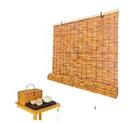 Persianas Retro de bambú, Bamboo & Reed Roll-Up Shades, Multiple Sizes, Garden/Window/Indoor/Outdoor1PCS(170W x 84H cm)