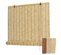 Persianas Retro de bambú, Bamboo Roller Shades Multicolor Multiple Sizes Light Filtering Patio Blinds1PCS(1,117W x 122H cm)