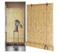 Persianas Retro de bambú, Bamboo Shutter Filter Lifting Indoor and outdoor1PCS(99W x 81H cm)