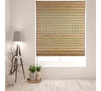 Persianas romanas de bamb transparente ARLO BLINDS con cenefa - Toscana, 71 cm de ancho x 152 cm de alto - Persianas inal mbricas que filtran la