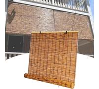 Persianas Romanas De Bambú For Ventanas, Anti-UV Estores De Bambú, Blackout Privacidad Cortina De Caña, Fácil Instalación, Cortina De Paja Personalizadas(70x140CM(WxH))