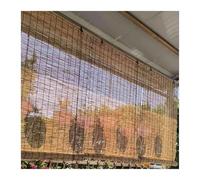 Persianas Romanas de Bambú Persianas de CañA Retro Cortina de CañA Estores Protección Solar Transpirable para Cocina(W67in x L48in)