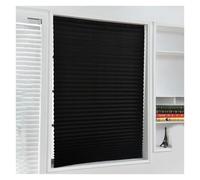 Persianas sin taladrar Persianas Plisadas no Tejidas, persianas semisombreadas Autoadhesivas for Sala de Estar, Cortinas for Cocina y Dormitorio(Black,90x180cm)