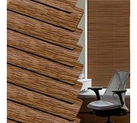 Persianas Venecianas Aluminio Grano de Madera,Persiana Enrollable para Ventana tejado,Protection contre lumière et l'éblouissement,para Ventanas,Puertas,Salón (W60cm×H170cm,Curry)