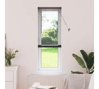 Persianas Venecianas de Aluminio Negro Mate para Ventana, Control de Luz Ajustable y Privacidad Total, Montaje Externo, 4 Piezas, Operación Manual y Mantenimiento Fácil,