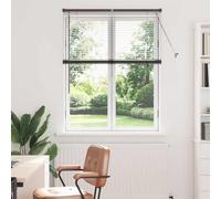 Persianas Venecianas de Aluminio Negro Mate para Ventana, Cortinas Manuales con Lamas Horizontales, Control de Luz Ajustable y Montaje Externo, 4 Piezas, Mantenimiento Fácil