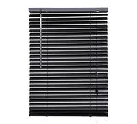 Persianas venecianas de Aluminio Negro. Persianas metálicas con Lamas de 25 mm. Cortinas horizontales para Ventanas. Persianas y Cortinas Opacas/Transparentes para Ventanas. PE