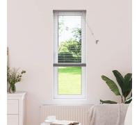 Persianas Venecianas de Aluminio Plateado Mate para Ventanas con Montaje Externo y Control Manual de Luz, Cortinas Modernas para Sala y Dormitorio, 4 Piezas, Fácil