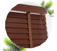 Persianas venecianas de madera maciza de 140 x 140 cm, persianas enrollables horizontales para ventanas de día y noche, 140 x 140 cm