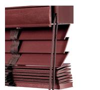 Persianas Venecianas de Madera para ventana listones horizontales de 50mm W25-160cmxH60-280cm Privacidad opacas Persianas Estores Venecianos Protección Solar para Oficina Cocina(CR5004 - Burgundy)