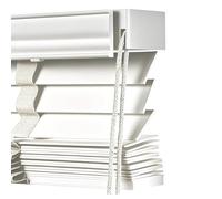 Persianas Venecianas de Madera para ventana listones horizontales de 50mm W25-160cmxH60-280cm Privacidad opacas Persianas Estores Venecianos Protección Solar para Oficina Cocina(CR5061 - White)