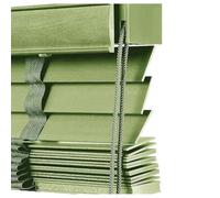 Persianas Venecianas de Madera para ventana listones horizontales de 50mm W25-160cmxH60-280cm Privacidad opacas Persianas Estores Venecianos Protección Solar para Oficina Cocina(CR5060 - Green)