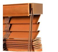 Persianas Venecianas de Madera para ventana listones horizontales de 50mm W25-160cmxH60-280cm Privacidad opacas Persianas Estores Venecianos Protección Solar para Oficina Cocina(CR5006 - Brown)