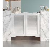 Persianas Venecianas Puertas Batientes De Café, Medias Puertas Interiores De Madera Maciza Con Bisagras, Partición De Cierre Automático For Pasillo, Cocina,(G,W130xH160cm(47.24x47.24in))