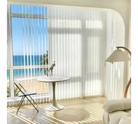 Persianas verticales blancas para puertas de patio, cortinas para ventanas grandes, 140 180 200 250 280 cm, persianas opacas de tela para puertas de patio(W250xH300CM)