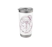 Persiguiendo a Jesús Y Los Niños Pequeños Moño Desordenado Mamá Fe Vaso térmico de acero inoxidable de doble pared