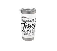 Persiguiendo a Jesús Y Niños Pequeños Fe Padre Cristiano Vaso térmico de acero inoxidable de doble pared