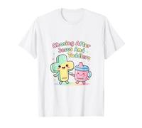 Persiguiendo a Jesús y niños pequeños Kawaii Camiseta
