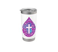 Persiguiendo a Jesús y niños pequeños retro Groovy 70s Vintage Vaso térmico de acero inoxidable de doble pared