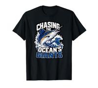 Persiguiendo a los Gigantes de los océanos Marlin Pesca Esta Gran Vida Camiseta gráfica económica