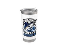 Persiguiendo a los gigantes de los océanos Marlin Pesca esta gran vida Vaso térmico de acero inoxidable de doble pared