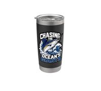 Persiguiendo a los gigantes de los océanos Marlin Pesca esta gran vida Vaso térmico de acero inoxidable de doble pared