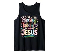 Persiguiendo a los niños pequeños y a Jesús Camiseta sin Mangas