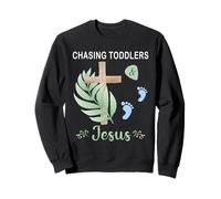 Persiguiendo a los niños pequeños y a Jesús Sudadera
