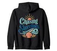 Persiguiendo Costas, Conchas costeras, Puesta de Sol Sudadera con Capucha