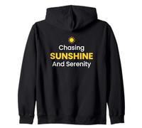 Persiguiendo el Sol y la Serenidad Entusiasta de la energía Solar Sudadera con Capucha