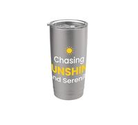 Persiguiendo el sol y la serenidad Entusiasta de la energía solar Vaso térmico de acero inoxidable de doble pared
