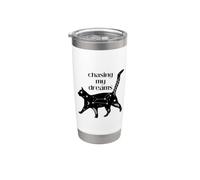 Persiguiendo mis sueños (con Cosmic Cat) Vaso térmico de acero inoxidable de doble pared