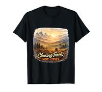 Persiguiendo senderos Montaña Aventura Estilo de Vida Camiseta