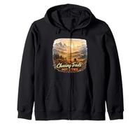 Persiguiendo senderos Montaña Aventura Estilo de Vida Sudadera con Capucha