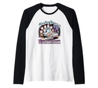 Persiguiendo sueños principalmente pesadillas Humor divertido del sueño Camiseta Manga Raglan