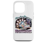Persiguiendo sueños principalmente pesadillas Humor divertido del sueño Carcasa para iPhone 13 Pro