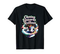 Persiguiendo Unicornios y Arco Iris Wrangler Ecuestre Camiseta