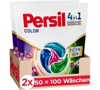 Persil 4 en 1 Color DISCS 100 lavados, detergente con tecnología de limpieza profunda, detergente para ropa pura y frescura higiénica para la máquina