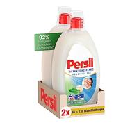Persil Detergente Ultra concentrado Sensitive Gel (2 x 65 WL), detergente sensible altamente concentrado en botella más pequeña para menos plástico, dermatológicamente probado