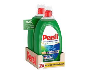 Persil Detergente universal de gel ultra concentrado, 130 cargas de lavado (2 x 65), detergente líquido altamente concentrado con tecnología Deep Pure Plus contra las manchas más difíciles