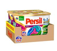 Persil Discos de color 4 en 1 (104 lavados), detergente de color con tecnología de limpieza profunda Plus y frescor duradero, detergente para colores brillantes.
