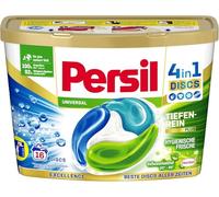 Persil Discos profundamente puros 4 en 1 (16 lavados), detergente contra malos olores, detergente completo para ropa pura y frescura higiénica para la máquina