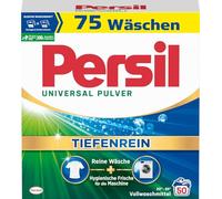 Persil Polvo universal de limpieza profunda (75 lavados), detergente completo para ropa pura y frescura higiénica para la máquina, eficaz de 20 °C a 95 °C