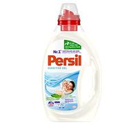 Persil Sensitive Gel (20 lavados), detergente sensible certificado ECARF para alérgicos y pieles sensibles, aroma a aloe vera y jabón natural, 20 °C - 95 °C, 1 litro