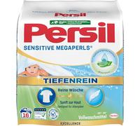 Persil Sensitive Megaperls (5 x 16 lavados), detergente para alérgicos con aloe vera calmante para pieles sensibles, eficaz de 20 °C a 95 °C, certificado ECARF