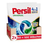 Persil Universal 4 en 1 Discs (100 lavados), detergente universal con tecnología de limpieza profunda, detergente completo para ropa pura y frescura higiénica para la máquina