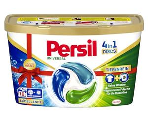 Persil Universal 4 en 1 Discs (16 lavados), detergente universal con tecnología de limpieza profunda, detergente completo para ropa pura y frescura higiénica para la máquina