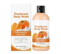 Persimmon Body Wash 100g, Hydrating Bath Lotion with Persimmon Scent, Deodorizing Shower Gel for Home Spa, Bathroom, Travel, Hotel, Dormitory