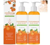 Persimmon Body Wash for Old People Smell, Persimmon Nourishing Body Wash,Deep Hydration & Refresshing,Removes Strong Odors,Natural with Fresh Scent,Deep Cleanses and Moisturizes,Silky Smooth Skin